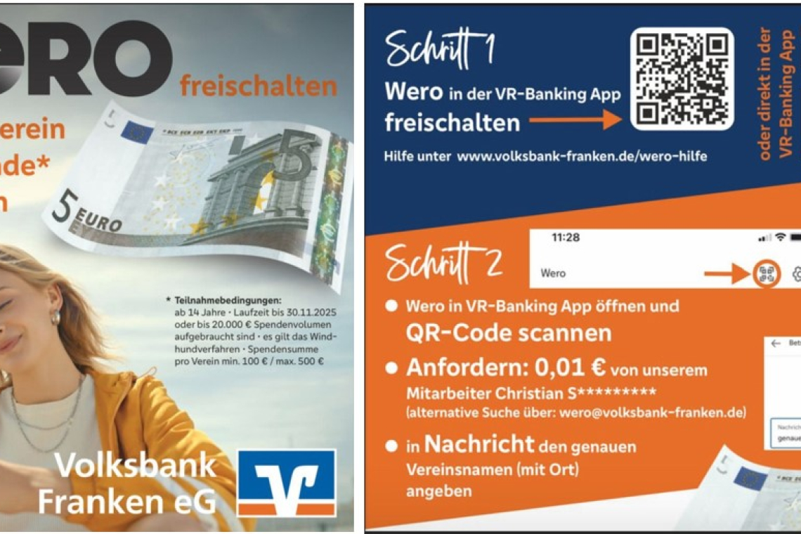 Spendenaktion der Volksbank Franken